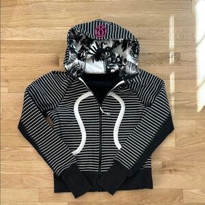 Striped Black and White Hoodie